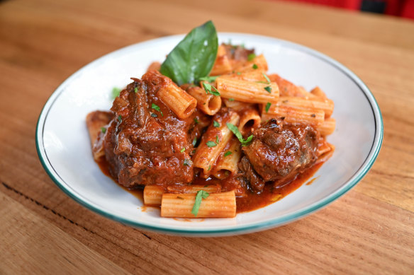 Penne with oxtail ragu at Tiamo.