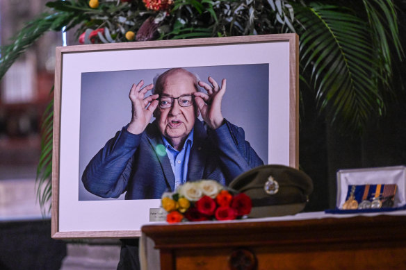 Father Bob Maguire’s state funeral at St Patrick’s Cathedral in Melbourne.