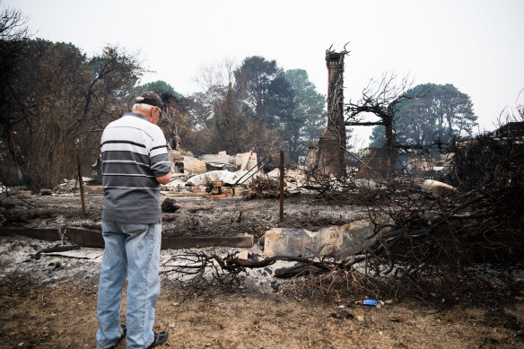 The remains of a home in Wingello on January 7.