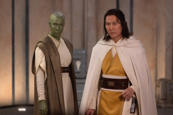 Lee Jung-jae (right) plays a Jedi master, Sol, in the latest addition to the Star Wars saga, <i>The Acolyte</i>.