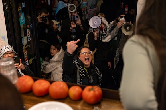 Scenes at Israeli restaurant Miznon on Friday night.
