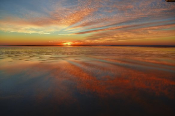 Lake Eyre is flooding for the second time in two years, a rare event.
