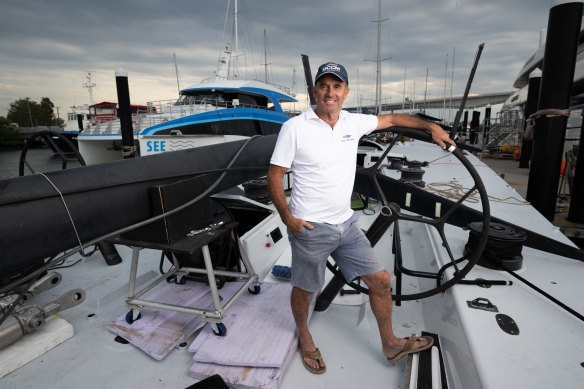 Grant Wharington who has just rebuilt a supermaxi yacht called Wild Thing 100.