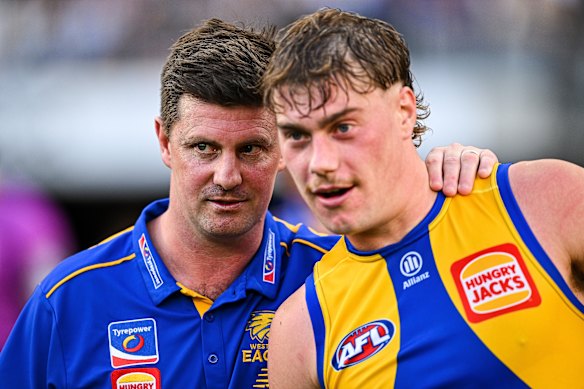 Andrew McQualter with Eagles superstar Harley Reid.