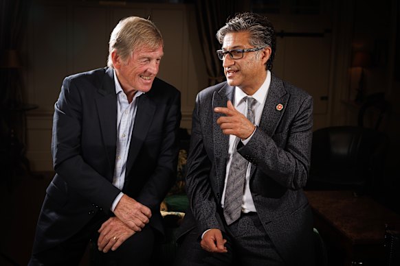 Filmmaker Asif Kapadia, right, with Sir Kenny Dalglish.