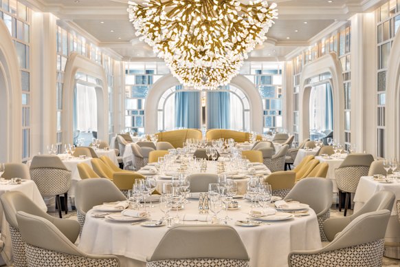 The Grand Dining Room evokes the style of a classically beautiful European restaurant.