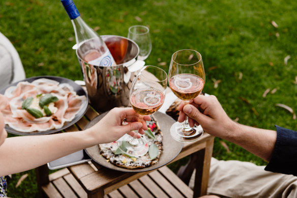 A wine stop along the trail.