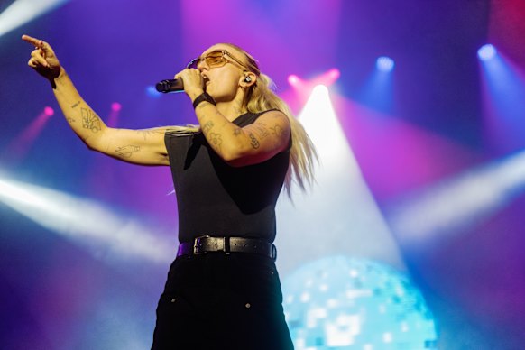 G Flip performs at Margaret Court Arena on March 7, 2026.