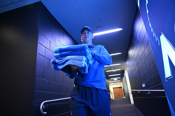 Max Hudson provides the Melbourne Park courts with important services.