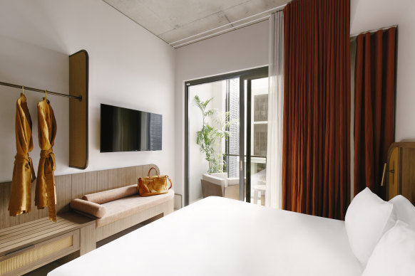 The 32 guest rooms are stylishly minimalist.