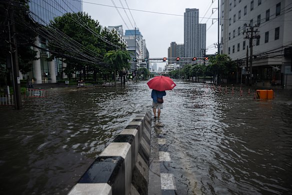 Rainfall since late Thursday has dumped the equivalent of about 30 million cubic metres of water on Bangkok.