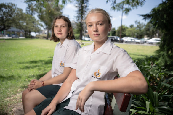 Randwick Girls High School captains Ruby Borer and Chelsea Evans.