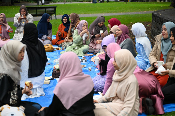 The Eid morning breakfast is a special time shared with extended family.