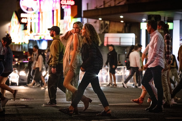 The Valley properly comes to life after dark.