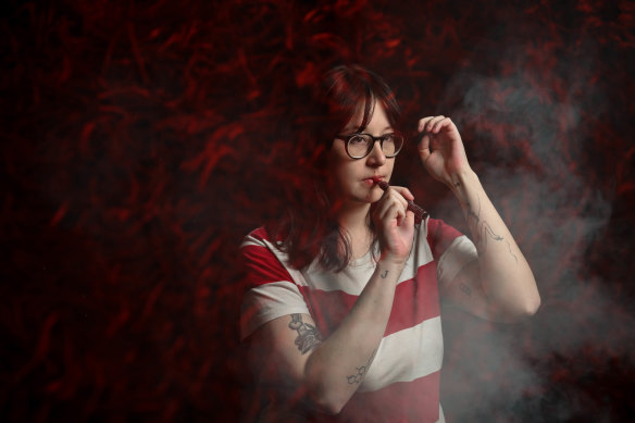 Ash Richardson vapes medically legal cannabis, to combat the effects of her PTSD and insomnia.