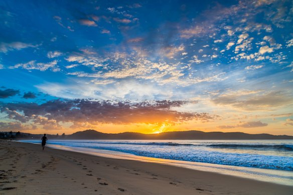 Sunrise at Umina Beach on the Central Coast. House values in the region are nearly at a pandemic-era high,