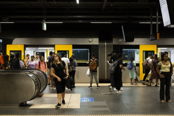 Monday is typically the quietest weekday on Sydney’s rail network.