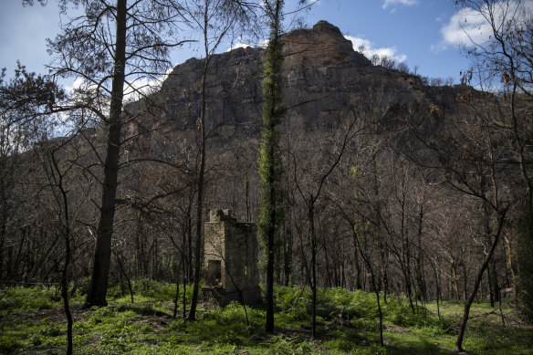 Bushfires that tore through the region in December have revealed the ruins of a shale industry, amid the stunning backdrop of the Wollemi National Park.