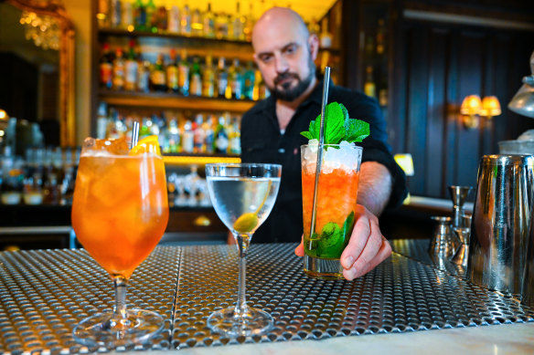 Michael Madrusan, who owns The Everleigh in Fitzroy, says there has been a cocktail renaissance during the pandemic. 