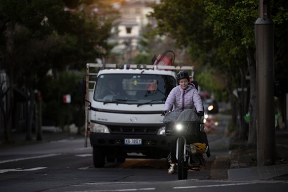 Transport for NSW says the number of trips on the pop-up path on Bridge Road nearly doubled between 2021 and 2024. 