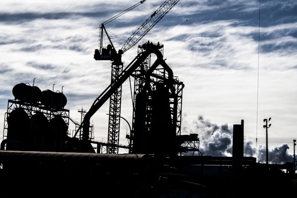 BlueScope’s steelworks at Port Kembla in NSW. The company confirmed it had received a $13 billion takeover offer.
