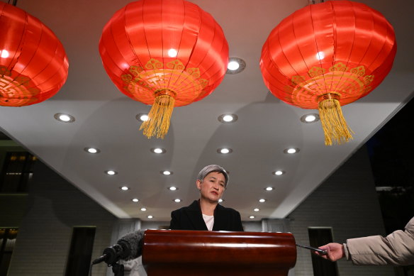 Foreign Minister Penny Wong during her visit to Beijing last year.