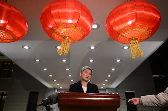 Foreign Minister Penny Wong during her visit to Beijing last year.