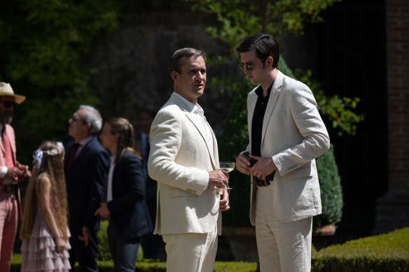 Power couple: Tom Wambsgans (Matthew Macfadyen) and Greg Hirsch (Nicholas Braun).