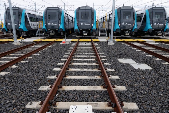 The first train to travel along the new line under Sydney Harbour will start its journey at a large rail yard in Sydney’s north-west about 2am on Friday.