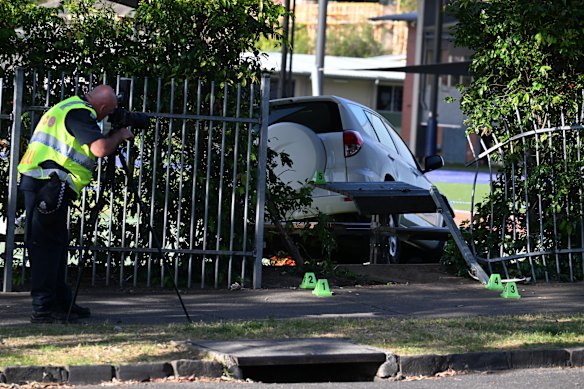 The car crashed through a fence in Hawthorn East in October 2024.