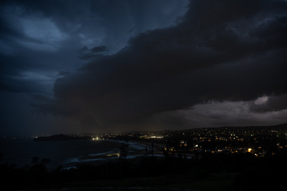 The storm front as it approached Sydney on January 15.