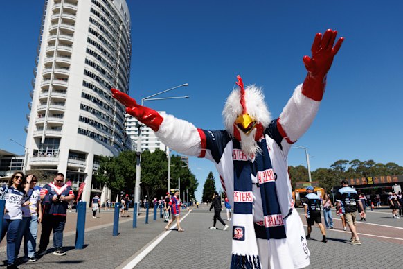 Harry Zouroudis wasn’t phased about the fewer number of Roosters fans. 