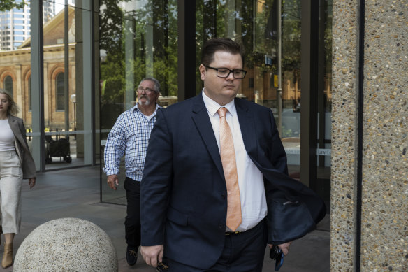 Jesse Wotton leaving the Federal Court in Sydney on Wednesday.