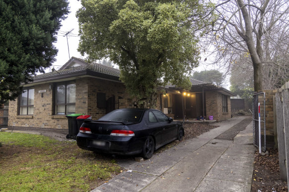 Human remains were found at the Cyril Grove property in Noble Park on Friday night, with police setting up a crime scene at the home. 