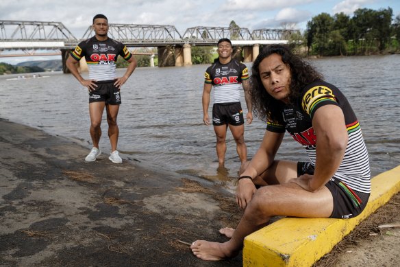 Crichton with close friends Brian To’o and Jarome Luai.