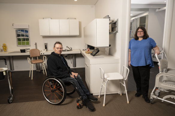 Assistive Technology Australia employees Peter Simpson and Rebecca Hilton say the closure of the service will leave a gap for people with a disability.