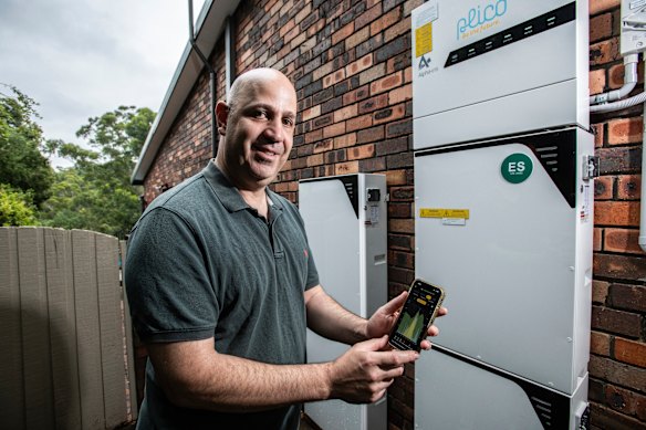 Harris Hutkin checks his solar energy app at least once a day since upgrading his set-up.