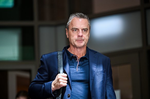 Stuart Bateson leaves court.