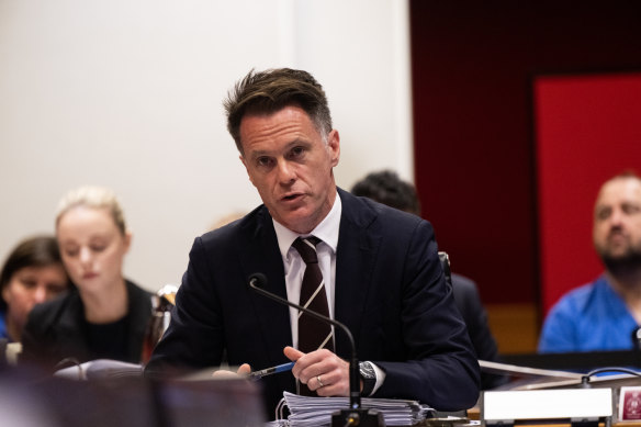 NSW Premier Chris Minns at budget estimates last week.
