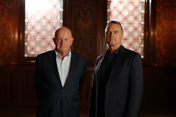 John Silvester and Stuart Bateson star in the miniseries Naked City: Hitmen. 