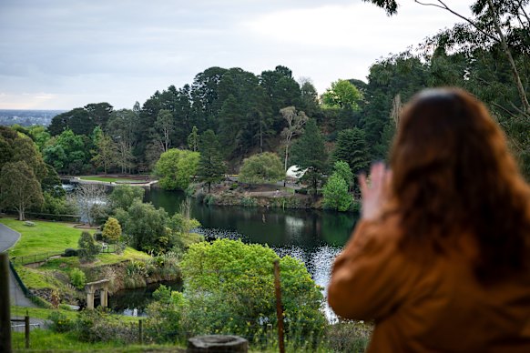 The author at Wilson Botanic Park in Berwick – one of two routes tested on the YourWalk app.