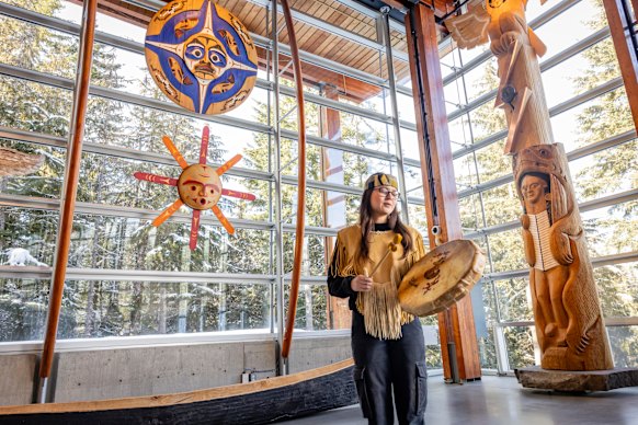 Drum for the welcome at the Squamish Lil’wat Cultural Centre.