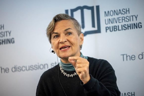 Architect of the Paris Agreement Christiana Figueres in conversation in Melbourne on Monday.