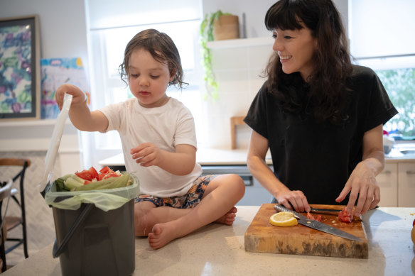 Michelle Gray says FOGO has been “a good learning experience” for her children.