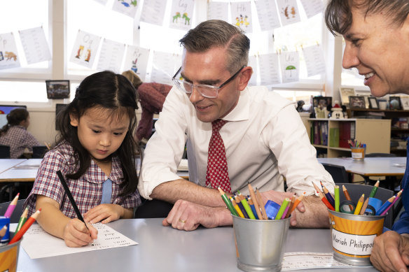 NSW Premier Dominic Perrottet says if re-elected the government will fast-track plans for free pre-kindergarten to all four-year-olds.