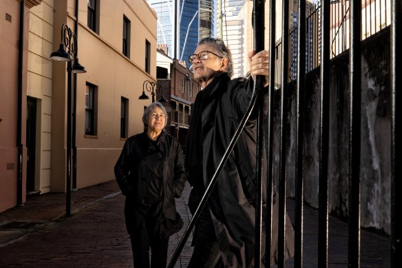 Visiting French architects Anne Lacaton and Jean-Philippe Vassal
at The Rocks in Sydney. 