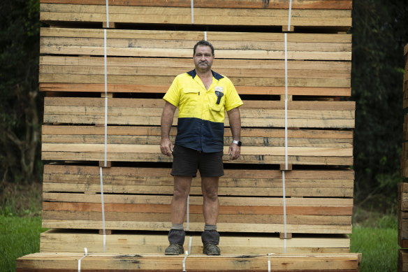 Brook Waugh, manager of Thora mill, who sources timber from forests that may be locked up by the establishment of the Great Koala National Park.