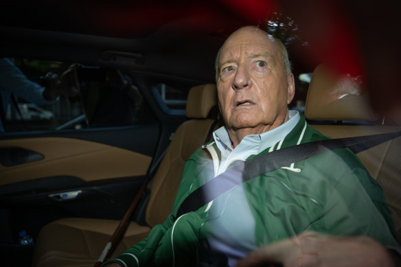 Jones after being granted bail on Monday. 