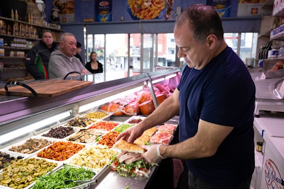 Sam Raineri, son of Peter and Rosaria, took over running the deli with his brother, Joseph.