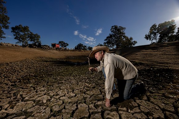 Duncan Barber on his property near Redesdale.
